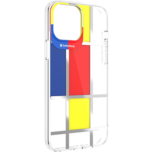 Apple iPhone 13 Pro Max Uyumlu Kılıf Çift IMD Baskılı Lisanslı Switcheasy Artist Mondrian Kapak