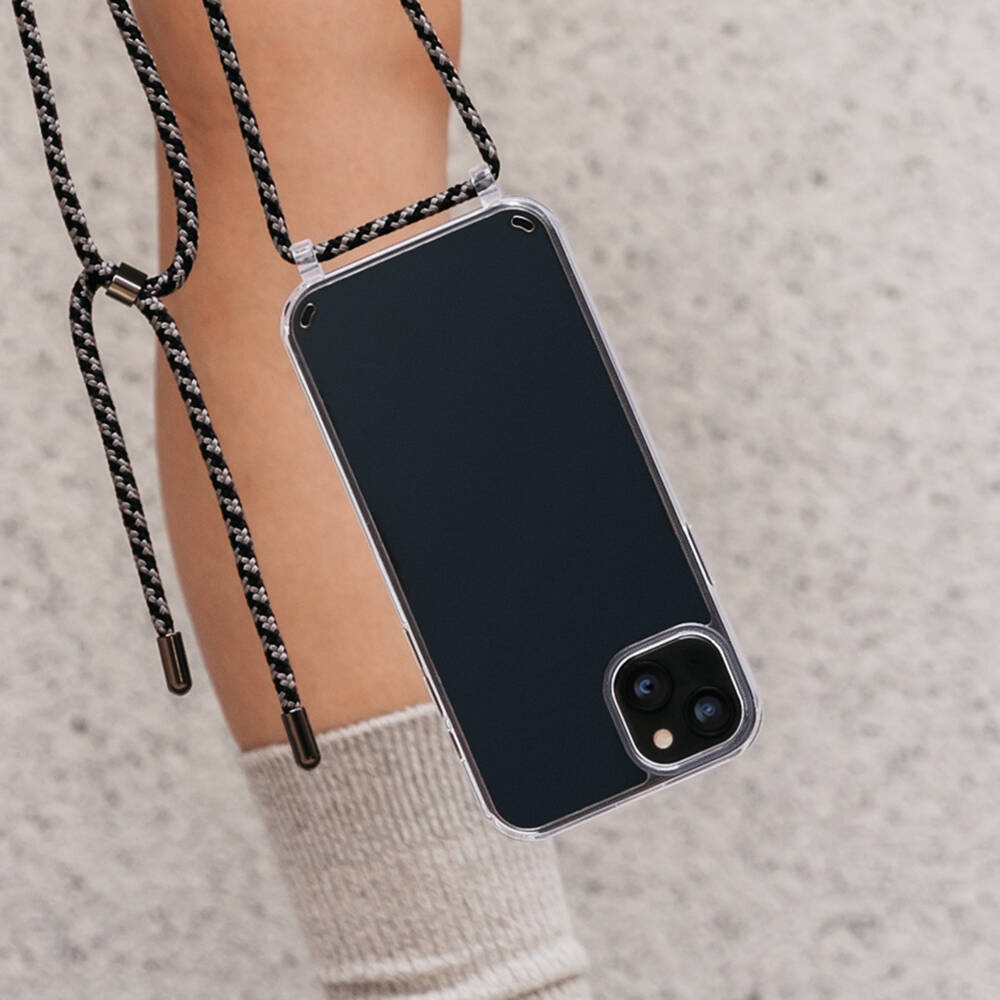 Apple iPhone 14 Uyumlu Kılıf Boyun Askılı Şok Önleyicili Şeffaf Lisanslı Switcheasy Play Kapak - 9