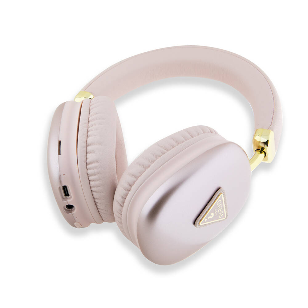 Guess Orjinal Lisanslı PU 4G Desenli Üçgen Logolu Kulak Üstü Bluetooth Kulaklık - 6