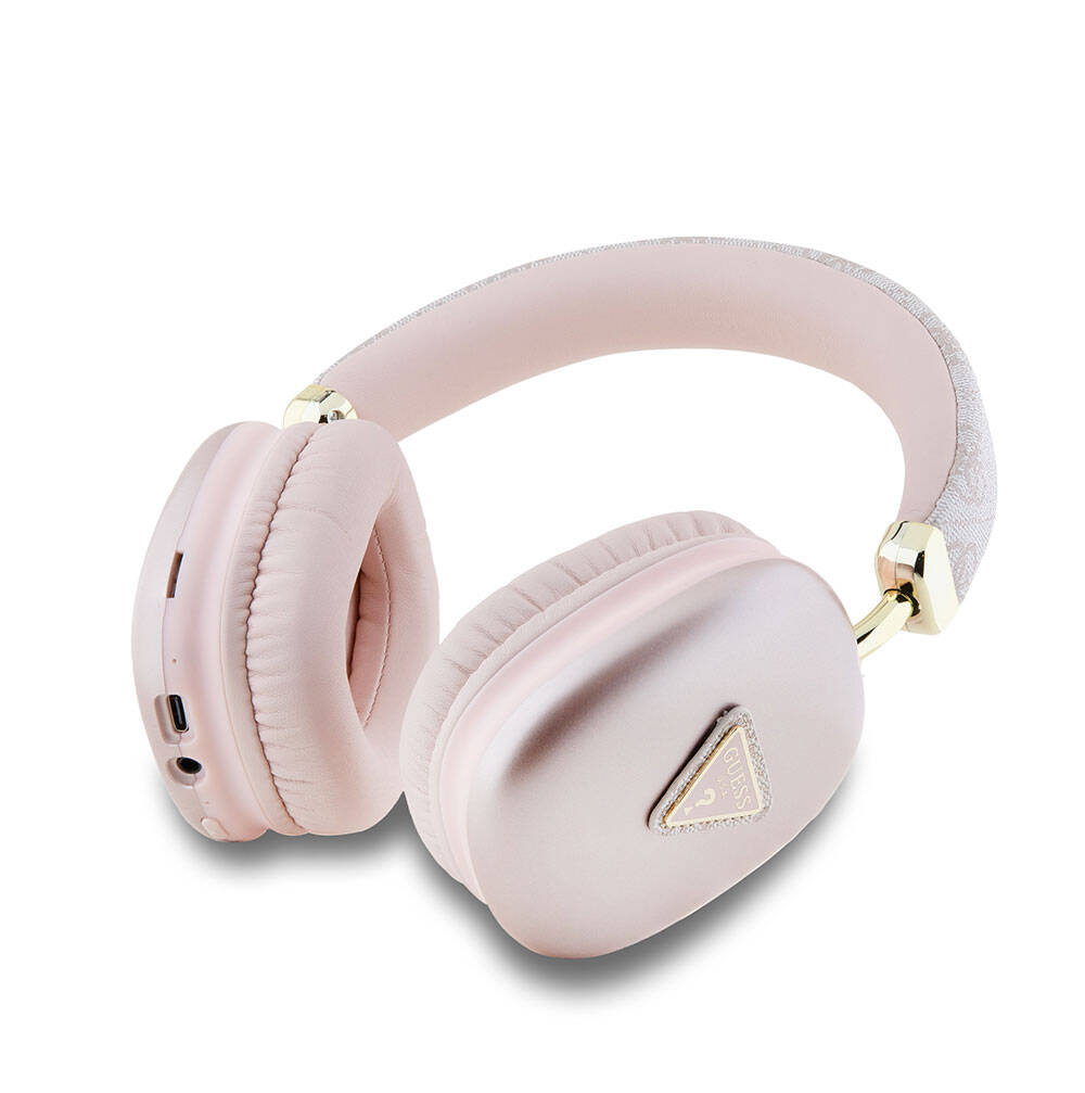 Guess Orjinal Lisanslı PU 4G Desenli Üçgen Logolu Kulak Üstü Bluetooth Kulaklık - 7