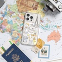 Apple iPhone 15 Pro Uyumlu Kılıf Magsafe Şarj Özellikli Çizim Desenli Şok Önleyicili Şeffaf Lisanslı Switcheasy City-M Paris Kapak