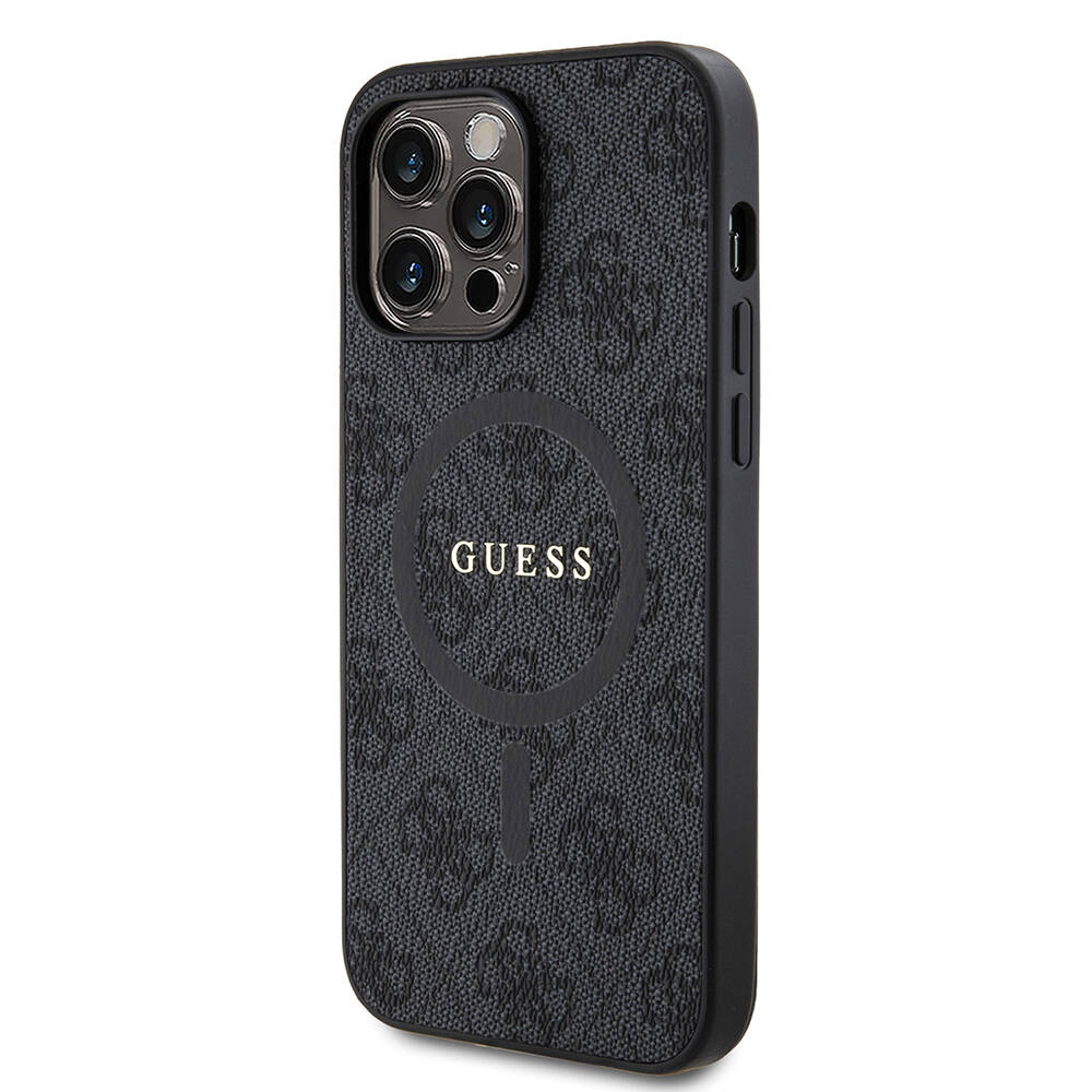 Apple iPhone 14 Pro Max Uyumlu Kılıf Guess Orjinal Lisanslı Magsafe Şarj Özellikli 4G Desenli Yazı Logolu Kapak - 3