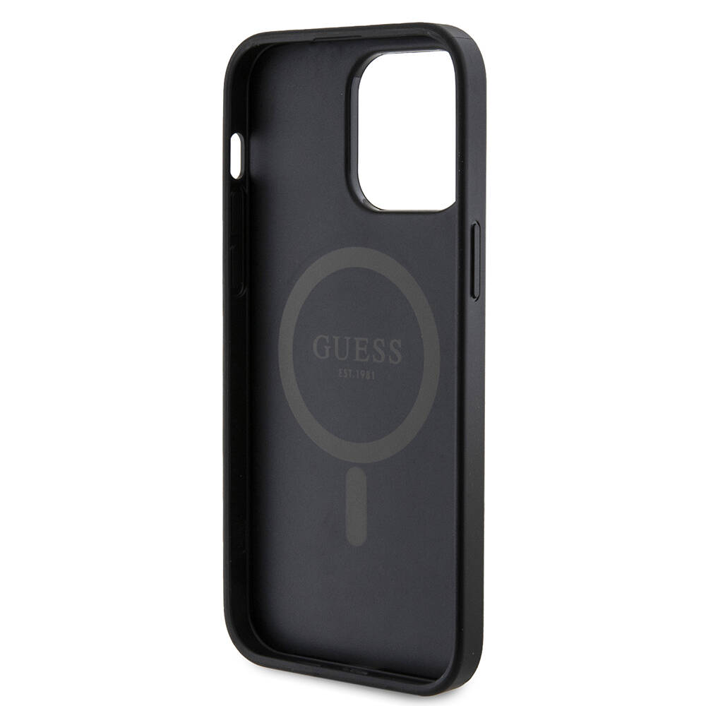 Apple iPhone 14 Pro Max Uyumlu Kılıf Guess Orjinal Lisanslı Magsafe Şarj Özellikli 4G Desenli Yazı Logolu Kapak - 10