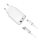 Wiwu Wi-U002 Quick Hızlı Şarj Başlığı USB-A to Type-C PD 20W Kablolu Şarj Seti - 3