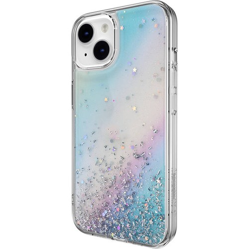 Apple iPhone 14 Uyumlu Kılıf Parlayan Simli Şeffaf Lisanslı Switcheasy Starfield Kapak