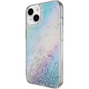 Apple iPhone 14 Uyumlu Kılıf Parlayan Simli Şeffaf Lisanslı Switcheasy Starfield Kapak