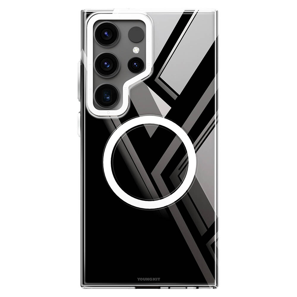 Samsung Galaxy S24 Ultra Uyumlu Kılıf Magsafe Şarj Özellikli Sararmaya Karşı Dayanıklı Youngkit Clear Crystal Serisi Kapak - 2