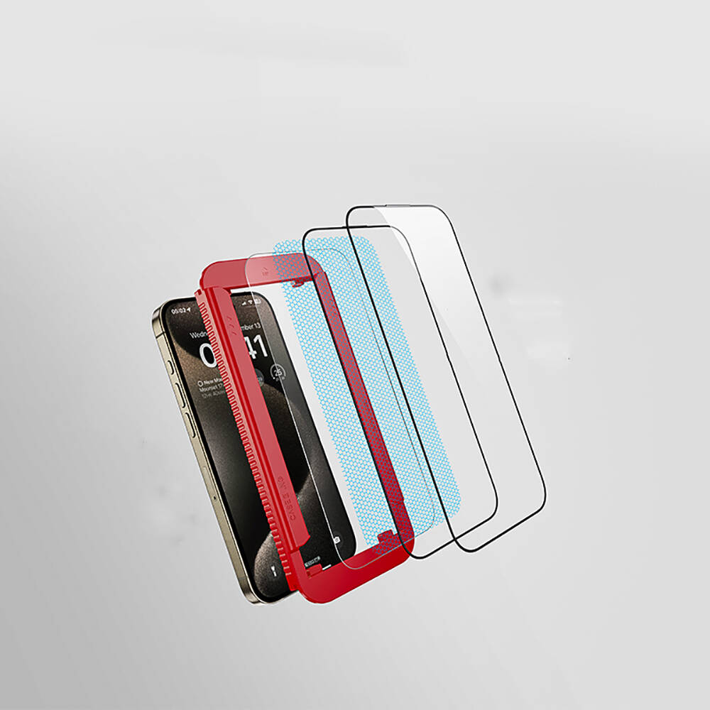 Apple iPhone 13 Pro Uyumlu Casebang Clear HD Ekran Koruyucu + Kolay Uygulama Aparatı - 2