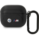 Apple Airpods 3. Nesil Uyumlu Kılıf BMW Orjinal Lisanslı PU Deri Tasarımlı 3 Renk Çizgili Çift Metal Logolu Kapak