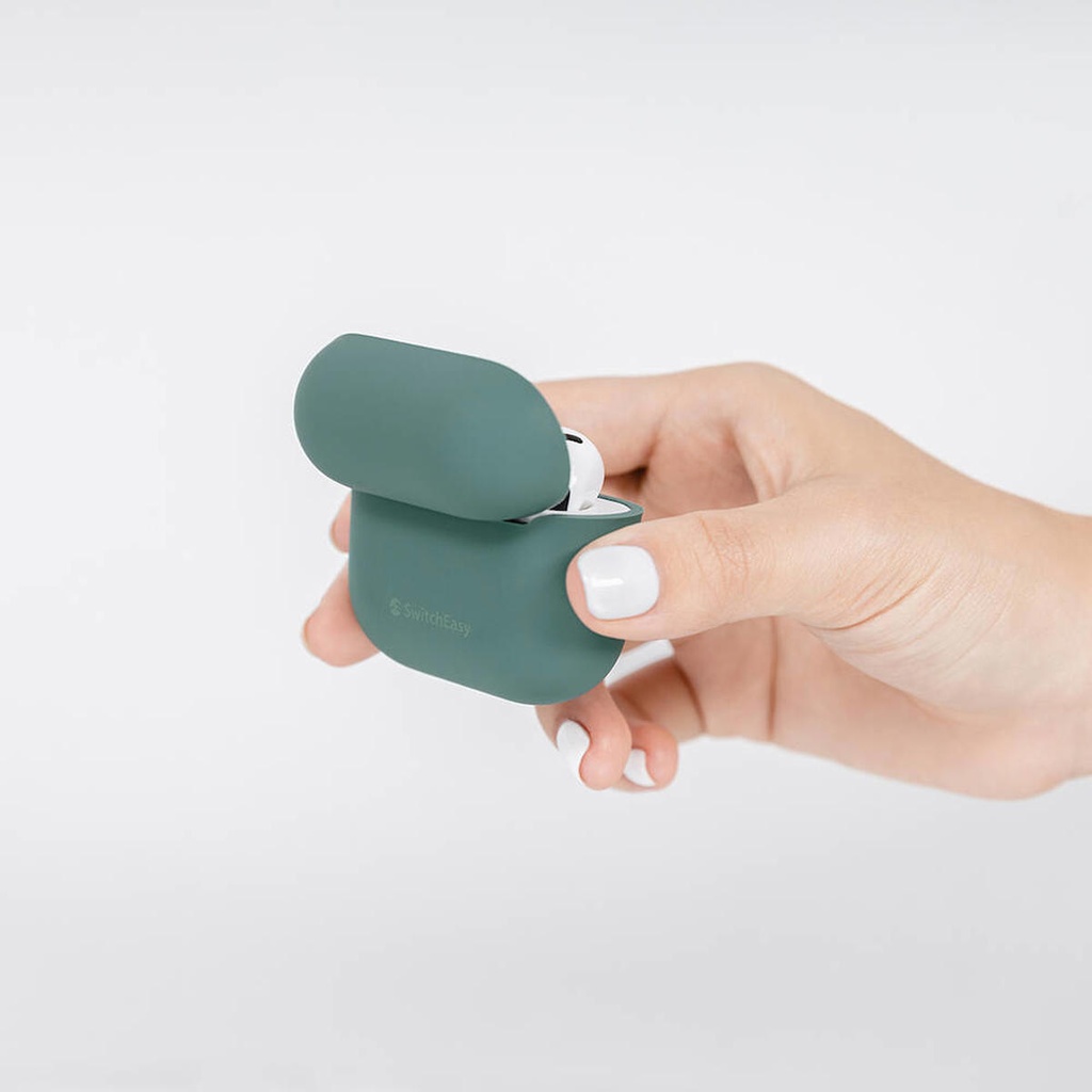Apple Airpods 3. Nesil Uyumlu Kılıf Yumuşak Dokunuşlu Likit Silikon Tasarımlı Lisanslı Switcheasy Skin Kapak