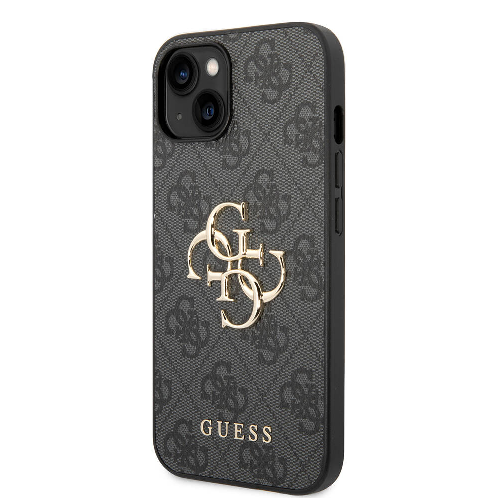 Apple iPhone 14 Uyumlu Kılıf Guess PU Deri Büyük Metal Logo Dizaynlı Kapak - 8