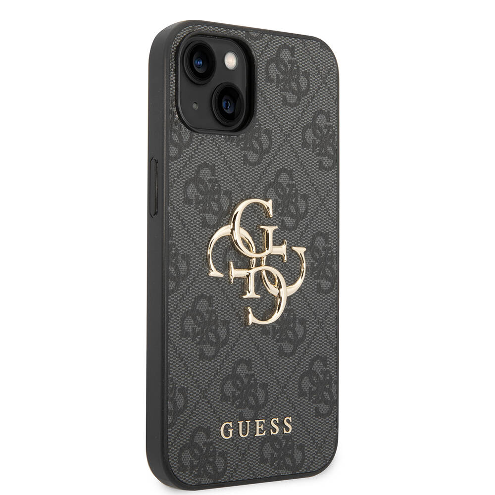 Apple iPhone 14 Uyumlu Kılıf Guess PU Deri Büyük Metal Logo Dizaynlı Kapak - 9