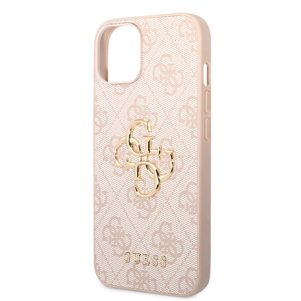 Apple iPhone 14 Uyumlu Kılıf Guess PU Deri Büyük Metal Logo Dizaynlı Kapak - 18