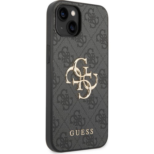 Apple iPhone 14 Uyumlu Kılıf Guess PU Deri Büyük Metal Logo Dizaynlı Kapak