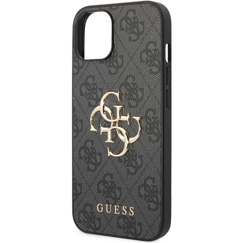Apple iPhone 14 Uyumlu Kılıf Guess PU Deri Büyük Metal Logo Dizaynlı Kapak