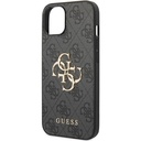 Apple iPhone 14 Uyumlu Kılıf Guess PU Deri Büyük Metal Logo Dizaynlı Kapak