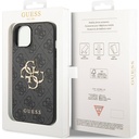 Apple iPhone 14 Uyumlu Kılıf Guess PU Deri Büyük Metal Logo Dizaynlı Kapak