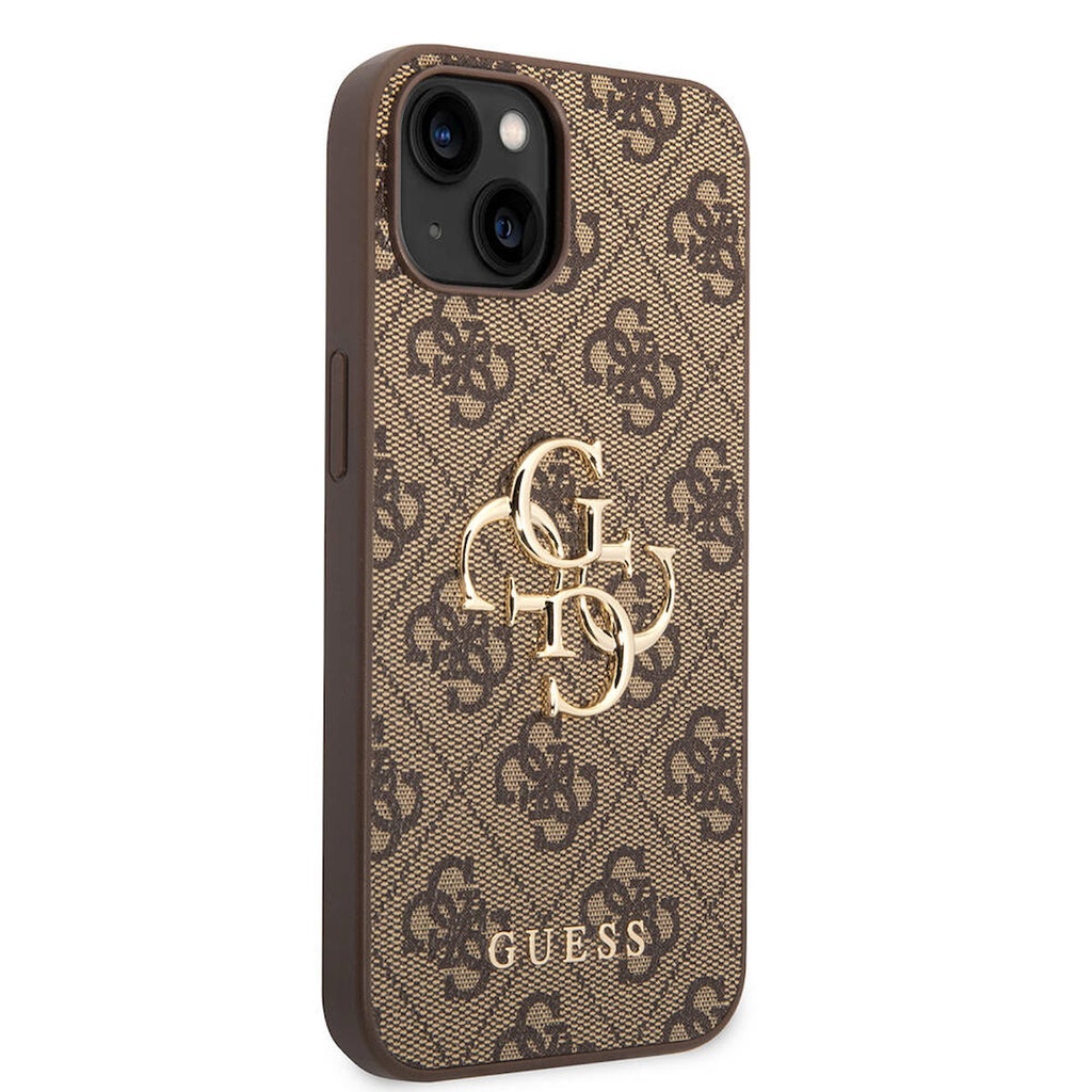 Apple iPhone 14 Uyumlu Kılıf Guess PU Deri Büyük Metal Logo Dizaynlı Kapak