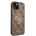 Apple iPhone 14 Uyumlu Kılıf Guess PU Deri Büyük Metal Logo Dizaynlı Kapak