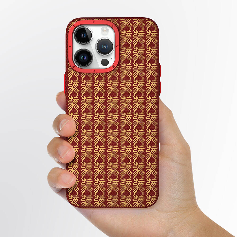 Apple iPhone 15 Pro Uyumlu Kılıf Magsafe Şarj Özellikli Kevlar 1500D Youngkit Auspicious Loong Serisi Kapak - 3