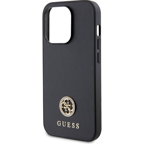 Apple iPhone 14 Pro Max Uyumlu Kılıf Guess Orjinal Lisanslı Deri 4G Metal Logo Strass Kapak