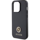 Apple iPhone 14 Pro Max Uyumlu Kılıf Guess Orjinal Lisanslı Deri 4G Metal Logo Strass Kapak