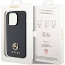 Apple iPhone 14 Pro Max Uyumlu Kılıf Guess Orjinal Lisanslı Deri 4G Metal Logo Strass Kapak