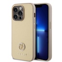 Apple iPhone 14 Pro Max Uyumlu Kılıf Guess Orjinal Lisanslı Deri 4G Metal Logo Strass Kapak