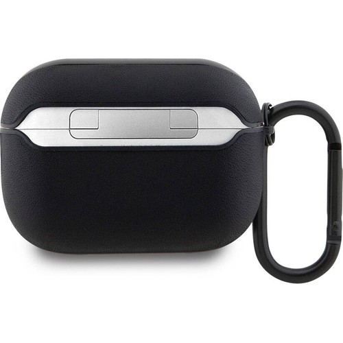 Apple Airpods Pro 2 Uyumlu Kılıf BMW Orjinal Lisanslı PU Deri Mavi Beyaz Çizgili Metal Logolu Kapak