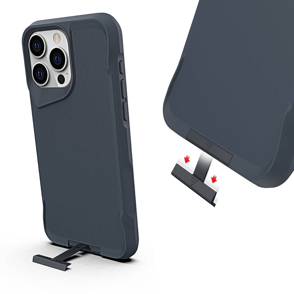 Apple iPhone 15 Pro Uyumlu Kılıf Zore Airbag Kenarlı T-Max Mat Standlı Kapak - 18