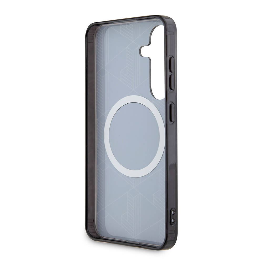 Samsung Galaxy S24 Uyumlu Kılıf Lacoste Orjinal Lisanslı Magsafe Şarj Özellikli Çift Katmanlı Timsah Logolu Blend Monogram Kapak - 5