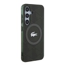 Samsung Galaxy S24 Uyumlu Kılıf Lacoste Orjinal Lisanslı Magsafe Şarj Özellikli Çift Katmanlı Timsah Logolu Blend Monogram Kapak - 9