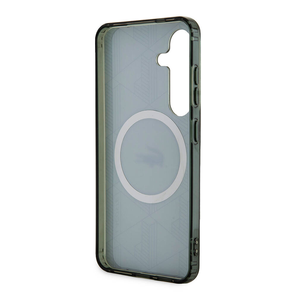 Samsung Galaxy S24 Uyumlu Kılıf Lacoste Orjinal Lisanslı Magsafe Şarj Özellikli Çift Katmanlı Timsah Logolu Blend Monogram Kapak - 12