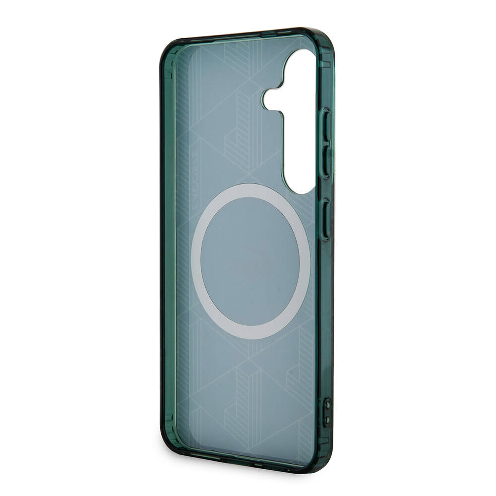 Samsung Galaxy S24 Uyumlu Kılıf Lacoste Orjinal Lisanslı Magsafe Şarj Özellikli Çift Katmanlı Timsah Logolu Blend Monogram Kapak - 19