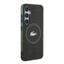 Samsung Galaxy S24 Uyumlu Kılıf Lacoste Orjinal Lisanslı Magsafe Şarj Özellikli Çift Katmanlı Timsah Logolu Blend Monogram Kapak