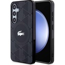 Samsung Galaxy S24 Uyumlu Kılıf Lacoste Orjinal Lisanslı Magsafe Şarj Özellikli Çift Katmanlı Timsah Logolu Blend Monogram Kapak