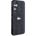 Samsung Galaxy S24 Uyumlu Kılıf Lacoste Orjinal Lisanslı Magsafe Şarj Özellikli Çift Katmanlı Timsah Logolu Blend Monogram Kapak