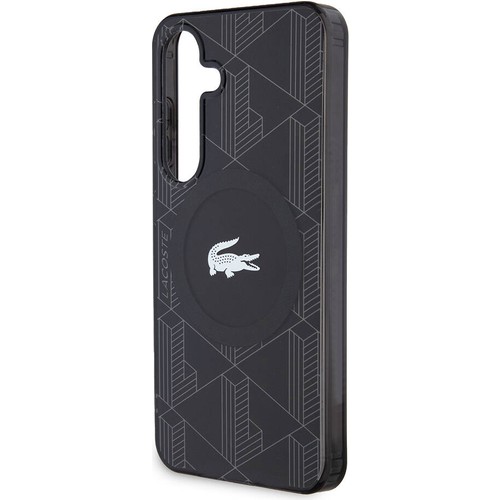 Samsung Galaxy S24 Uyumlu Kılıf Lacoste Orjinal Lisanslı Magsafe Şarj Özellikli Çift Katmanlı Timsah Logolu Blend Monogram Kapak