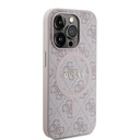 Apple iPhone 15 Pro Uyumlu Kılıf Guess Orjinal Lisanslı Magsafe Şarj Özellikli 4G Desenli Yazı Logolu Kapak - 16