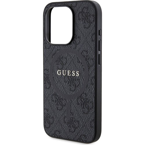 Apple iPhone 15 Pro Uyumlu Kılıf Guess Orjinal Lisanslı Magsafe Şarj Özellikli 4G Desenli Yazı Logolu Kapak