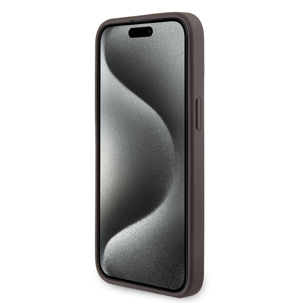 Apple iPhone 15 Pro Max Uyumlu Kılıf Guess Orjinal Lisanslı Magsafe Şarj Özellikli 4G Desenli Yazı Logolu Kapak - 11