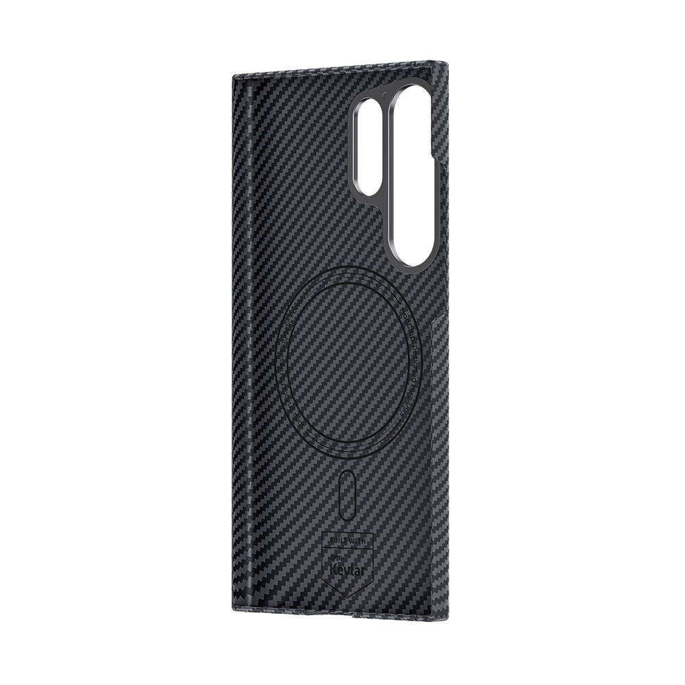 Samsung Galaxy S24 Ultra Uyumlu Kılıf Magsafe Özellikli Karbon Fiber Benks Essential ArmorAir 600D Kevlar Kapak - 3