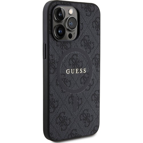 Apple iPhone 15 Pro Max Uyumlu Kılıf Guess Orjinal Lisanslı Magsafe Şarj Özellikli 4G Desenli Yazı Logolu Kapak