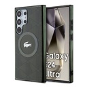 Samsung Galaxy S24 Ultra Uyumlu Kılıf Lacoste Orjinal Lisanslı Magsafe Şarj Özellikli Çift Katmanlı Timsah Logolu Blend Monogram Kapak - 8