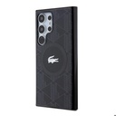 Samsung Galaxy S24 Ultra Uyumlu Kılıf Lacoste Orjinal Lisanslı Magsafe Şarj Özellikli Çift Katmanlı Timsah Logolu Blend Monogram Kapak