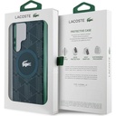 Samsung Galaxy S24 Ultra Uyumlu Kılıf Lacoste Orjinal Lisanslı Magsafe Şarj Özellikli Çift Katmanlı Timsah Logolu Blend Monogram Kapak