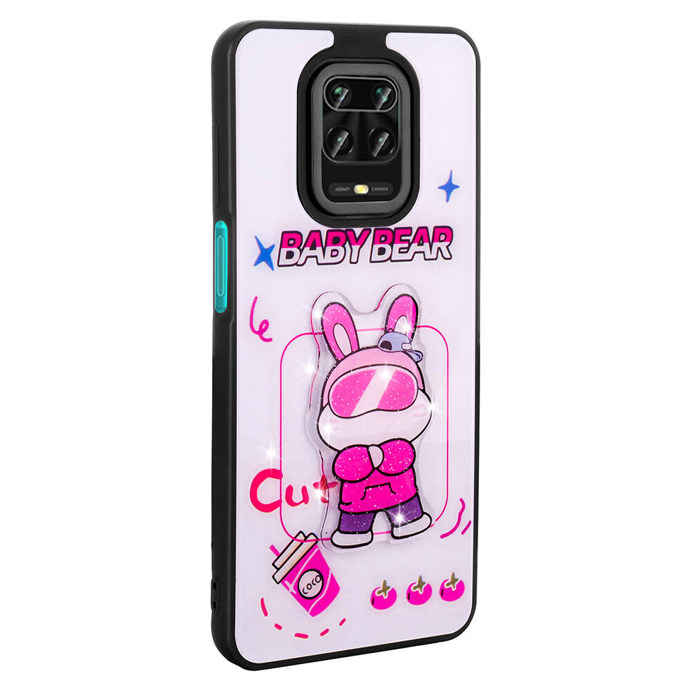 Xiaomi Redmi Note 9S Uyumlu Kılıf Parlayan Kabartmalı İkonik Figürlü Zore Amas Silikon Kapak - 6