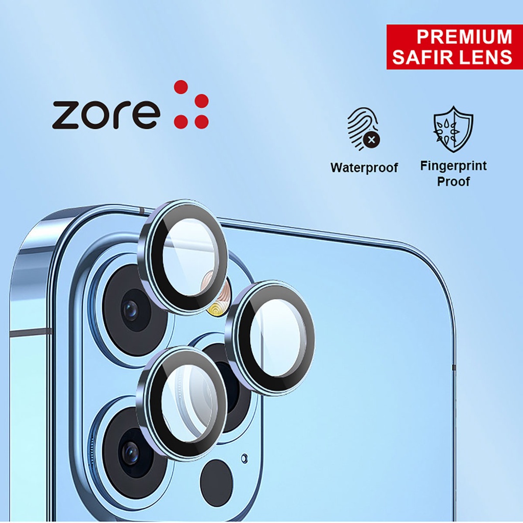 Apple iPhone 15 Pro Uyumlu Zore CL-12 Premium Safir Parmak İzi Bırakmayan Anti-Reflective Kamera Lens Koruyucu - 4