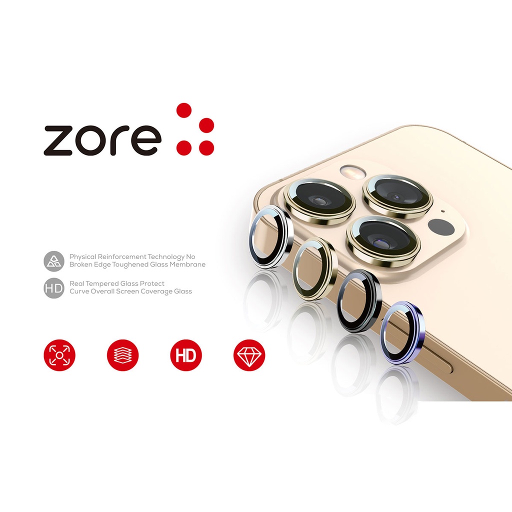 Apple iPhone 15 Pro Uyumlu Zore CL-12 Premium Safir Parmak İzi Bırakmayan Anti-Reflective Kamera Lens Koruyucu - 5