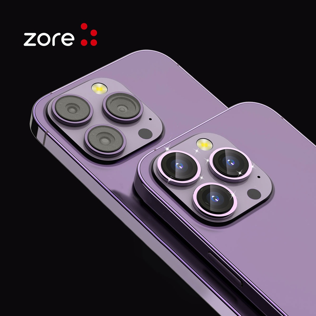 Apple iPhone 15 Pro Uyumlu Zore CL-12 Premium Safir Parmak İzi Bırakmayan Anti-Reflective Kamera Lens Koruyucu - 8